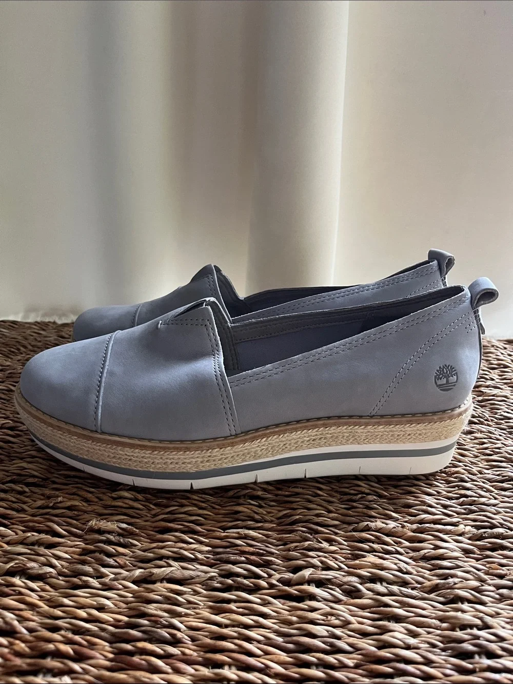 🔹Timberland Women's Emerson Gray Slip-On Espadrille Platform Loafers  NWOT🔹
